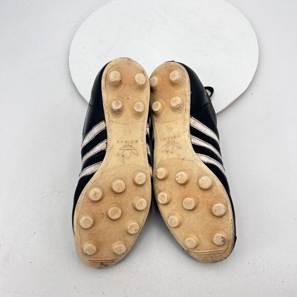 Vintage Adidas Brasil  Men’s Sz 6.5 Black Football Shoe Made in France - Picture 10 of 16